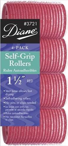 SELF GRIP ROLLERS RED 1, 1/2 INCH 4-PACK 